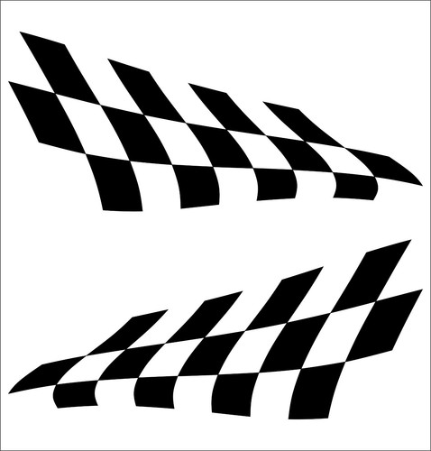 Chequered flag vinyl stickers - flag,
