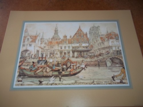 Anton pieck vintage print boat - vintage,