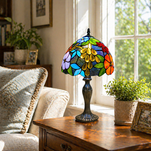 Tiffany flower style table - tiffany,