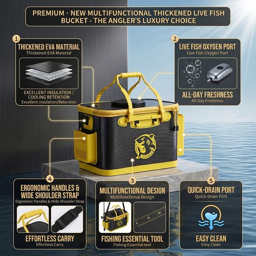 Fishing seat box with strap - seat,