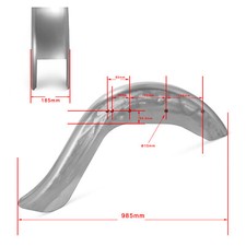 6" Extended Steel Rear Fender for Harley 86-17 Softail Standard Fat Boy Custom