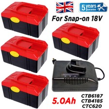 5Ah 18V Li-ion Battery for Snap on CTB6187 CTB4187 CTB6185 CTB4185 CTC620 Charge