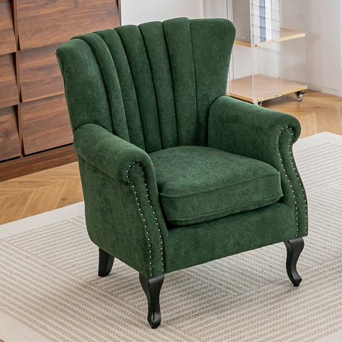 Chesterfield chenille armchair - chenille,