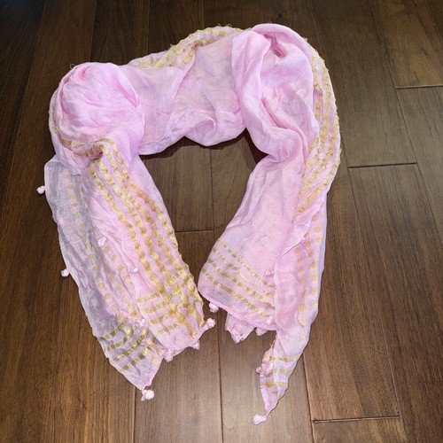 Sheer vintage silk scarf pink - scarf,