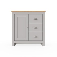 Sideboard Cabinet Living Room Furniture with 3 Drawers Storage Cupboard Grey Oak