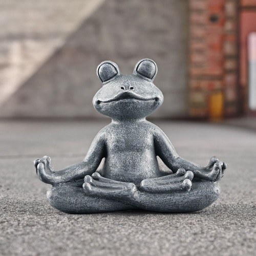 Frog garden statue resin yoga - statue,