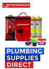Rothenberger Plumbers Hot Bag - Superfire Torch Gas & Soldering Kit 