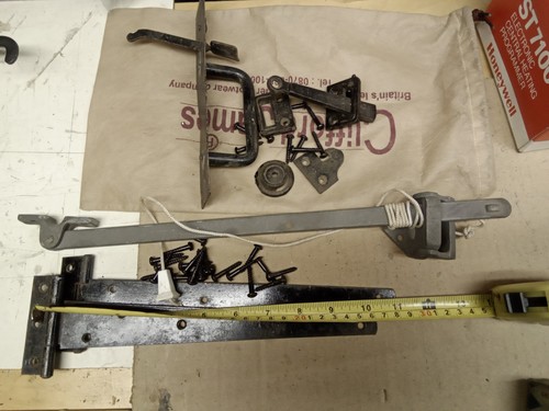 Gate catch and door stay - and, tee