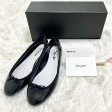 Rare Repetto Cendrillon Black Ballet Flats Rain Shoes Size 39 US 8.5 Authentic