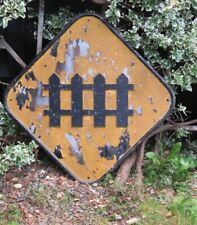 Irish, vintage obsolete Limerick  square railway crossing sign, VERY RARE