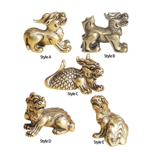 Oriental brass kylin - oriental, statue