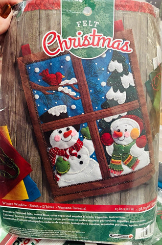 Bucilla winter window - window,, felt