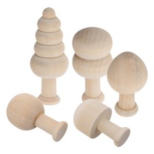  Wooden Painted Toys Mushroom Decoration for Garden Diy Art Project Mushrooms