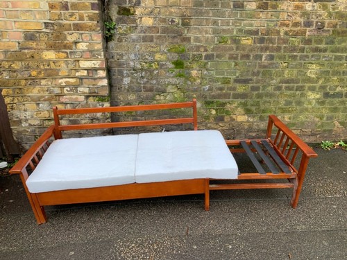 Vintage retro teak wood seat - vintage,
