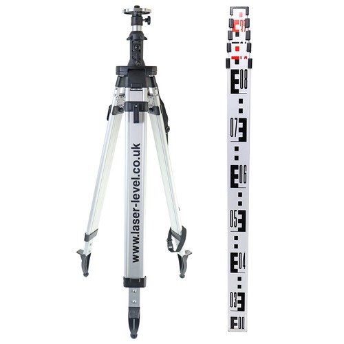 Elevating tripod and - staff, kit