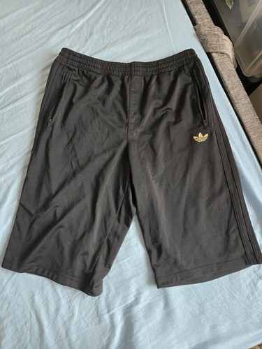 Adidas shorts black gold sweat - gold,