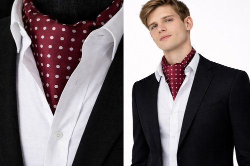 Burgundy cravat scarf red - cravat,