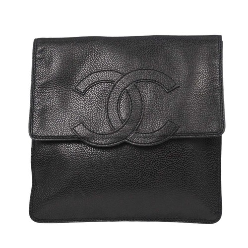 Chanel black calfskin shoulder - chanel,