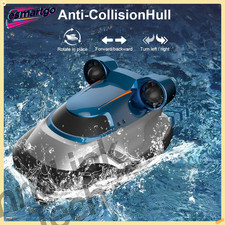 RC Hovercraft Boat 2.4GHz High Speed Remote Control Watercraft with LED Light