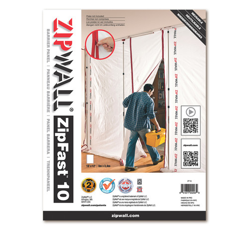 Zipwall zipfast zip - 10', dust