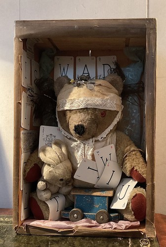 Vintage teddy bears diorama - vintage,