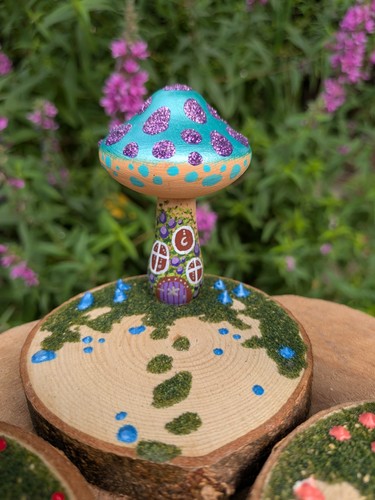 Mushroom fairy house with - mushroom,