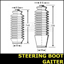 Steering Boot Gaiter Fits
