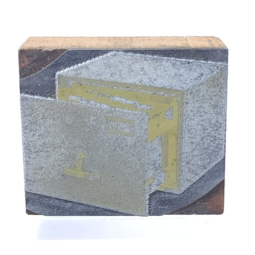 Vtg letterpress printing block - vtg,