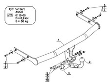 Swan Tow Bar For VW Polo 3/5
