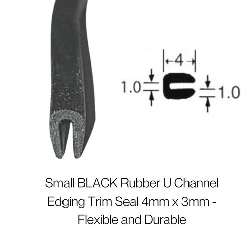 Small black rubber - u, channel
