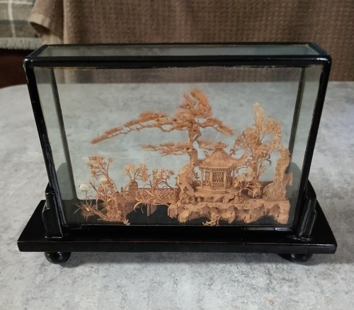 Carved cork island 6x5 asian - carved,