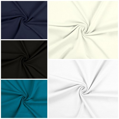 Plain cotton stretch jersey - cotton,