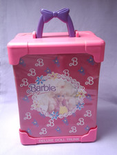 Vintage Mattel 1991 Barbie Deluxe Doll Trunk Carry Case Wardrobe