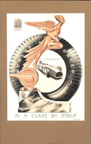 Vintage dunlop tyres - art, deco