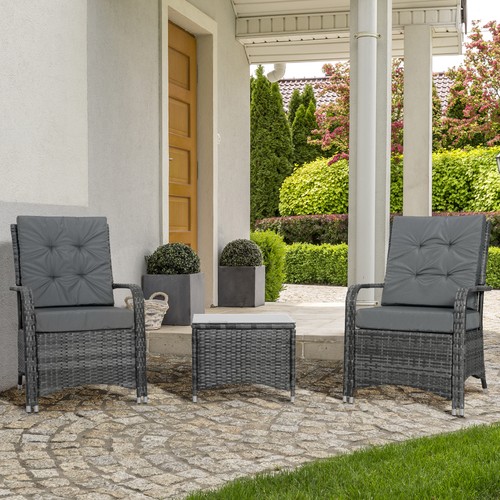3pc rattan table chair - rattan,