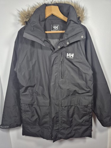 Helly hansen parka black coat - hansen,
