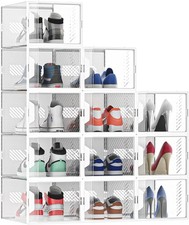 White 12 Pack Shoe Storage Box