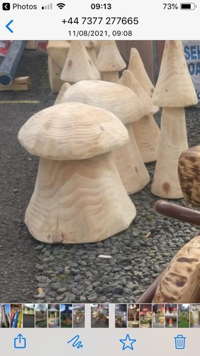 Wooden mushrooms - wooden,