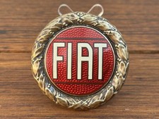 Vintage FIAT 124 Spider Enamel Hood Emblem Badge Made by Lorioli Milano Italy