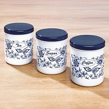 Set of 3 Storage Canisters Tea