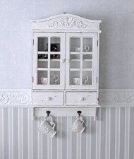 Vintage Hanging Cupboard White Cupboard Shabby Chic Hanging Cabinet Wall Cabinet Wood New