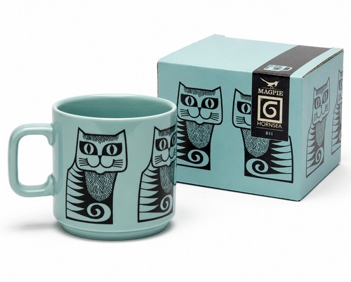 Boxed magpie hornsea cat - magpie, mug