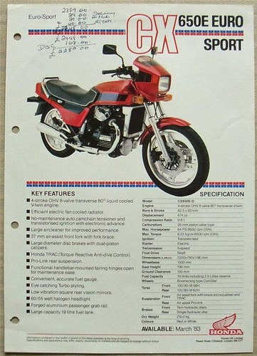 Honda cx650e euro sport - honda,