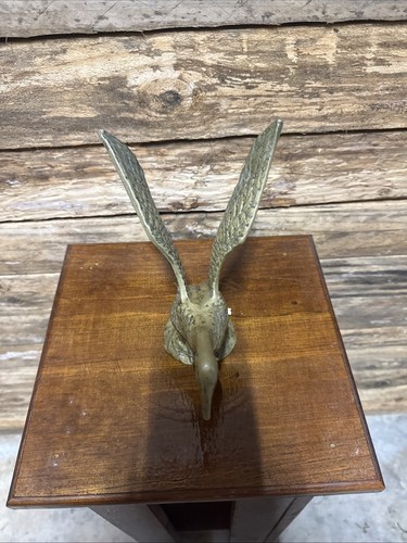 Vintage brass flying duck - flying,
