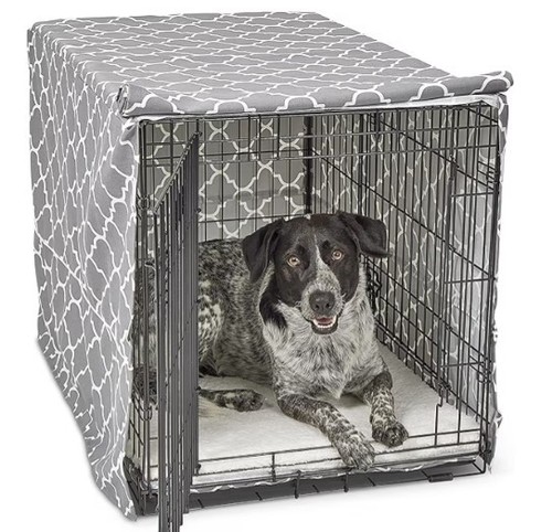 Dog crate cover - in, grey