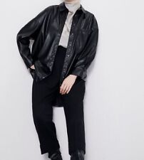 ZARA black faux leather