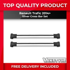 FITS RENAULT TRAFIC 2014> SILVER CROSS BAR SET FOR OUR ALUMINIUM ROOF BARS RACK