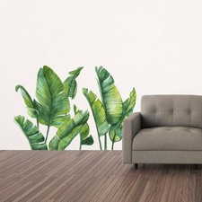  Autocollants muraux plante verte nordique, 1 pièce, papier peint rafraîchissant