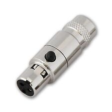 Connector - Mini XLR 3-Pin Female Inline Socket Metal 