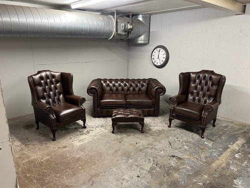 Chesterfield club sofa pair - chesterfield,